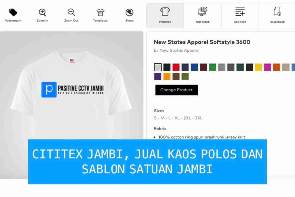 cititex jambi jual kaos polos dan sablon satuan