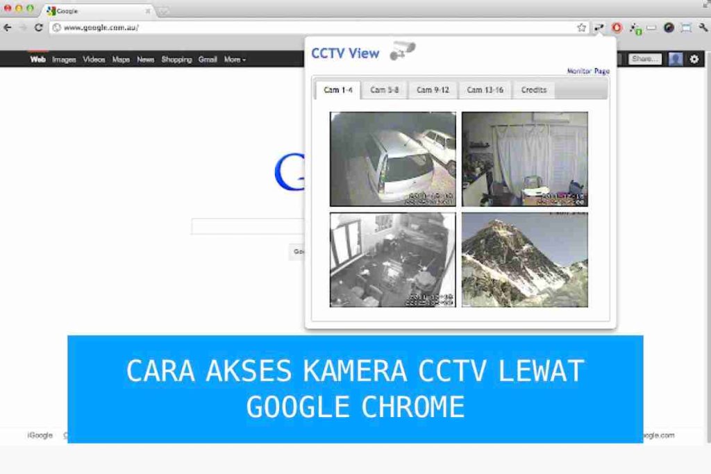 akses kamera cctv lewat google chrome