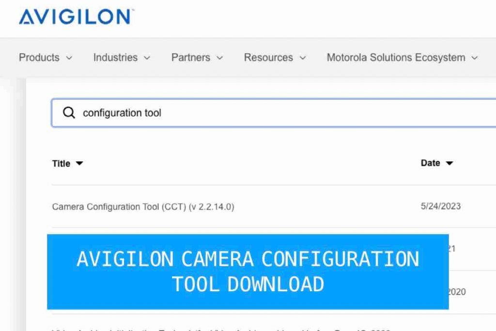 avigilon configuration tool download for windows