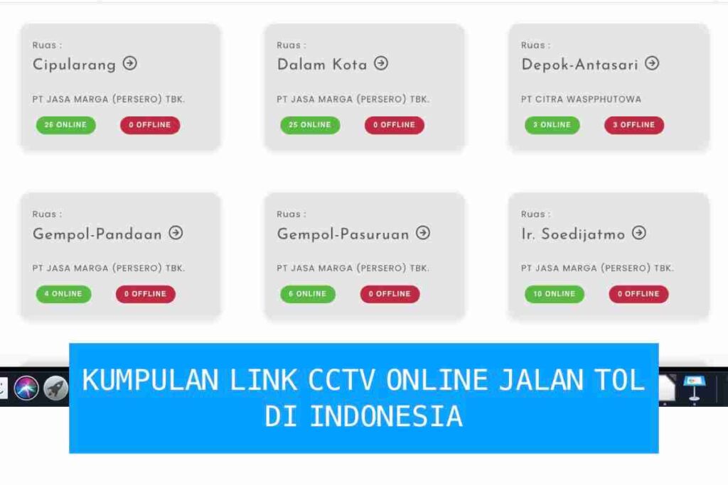 link cctv online jalan tol di indonesia