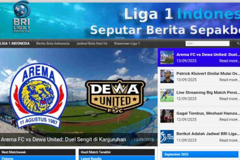 Liga1Indonesia.com, Update Skor & Klasemen BRI Liga 1 Musim 2025/2026